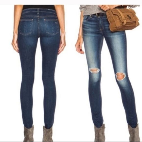 Rag & Bone Distressed Skinny Jeans in Pacifico Whiskering Fading size 27 - Picture 1 of 13
